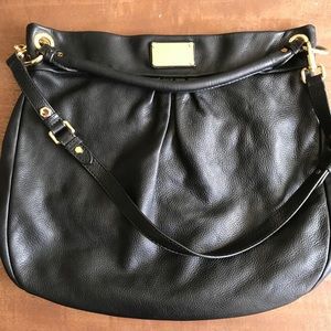 Marc by Marc Jacobs Black, leather hobo-chic bag
